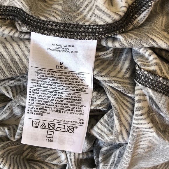 Gap Women’s Printed Paneled Maxi Dress Grey Print - Picture 8 of 12